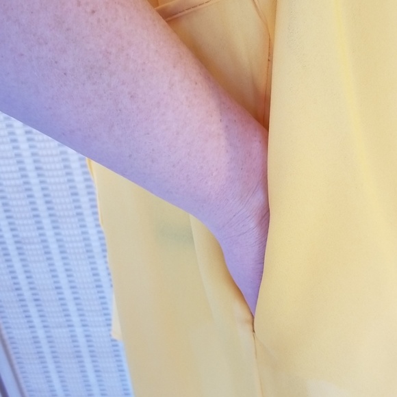 Vintage Yellow Semi-Sheer Cover-Up Dress - Picture 3 of 7